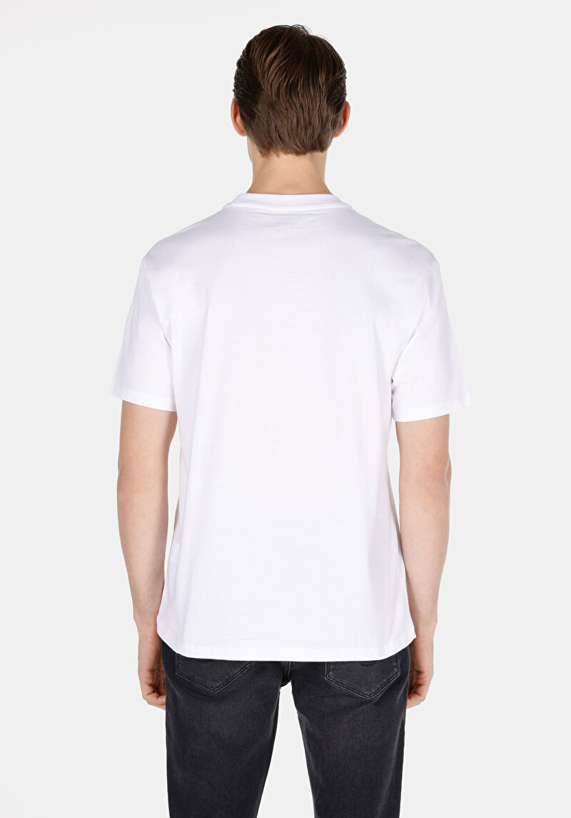 Imagine a Tricou Cu Maneca Scurta De Barbati Alb Comfort Fit  Cl1073786