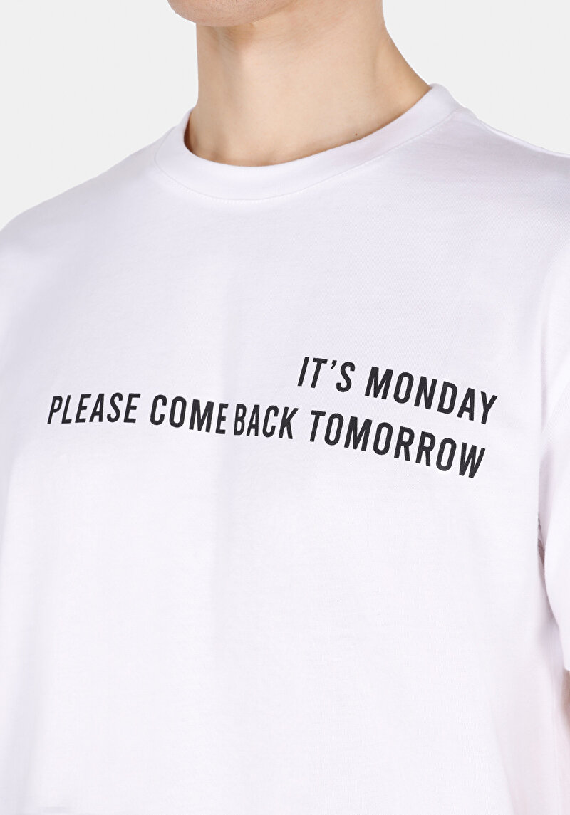 Imagine a Tricou Cu Maneca Scurta De Barbati Alb Comfort Fit  Cl1073786