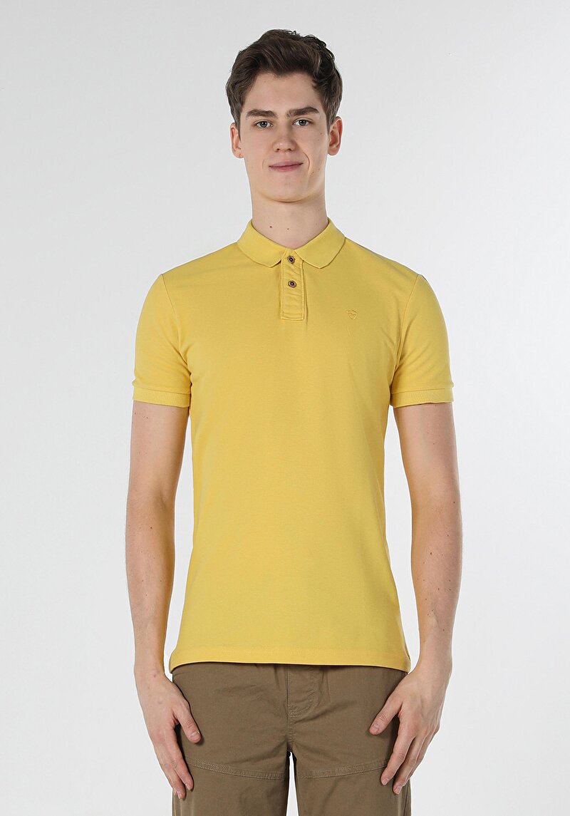 Afișați detalii pentru Slim Fit Polo Neck Drept Sari Tricou Cu Mânecă Scurtă Pentru Bărbați