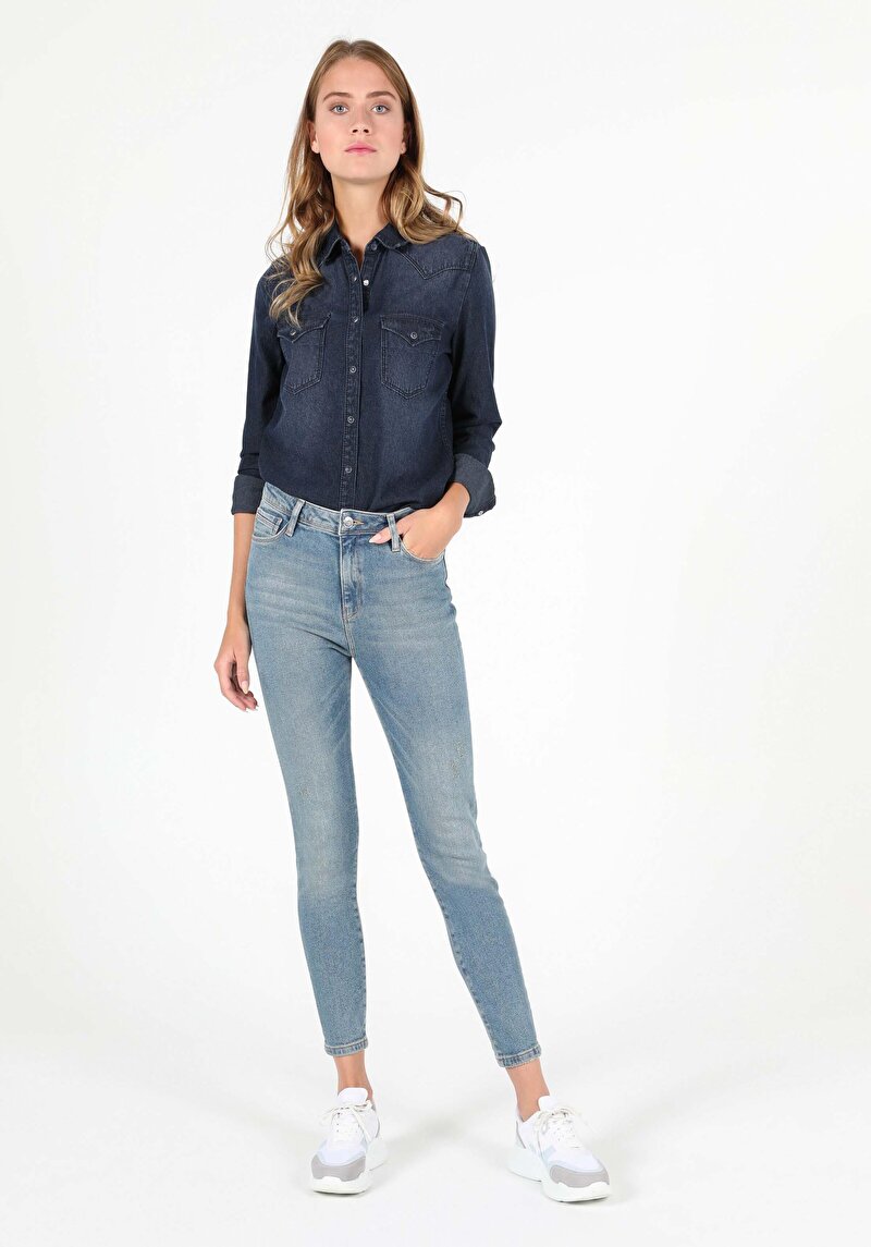 Afișați detalii pentru Pantaloni De Dama Denim Super Slim Fit 760 Diana Cl1051953