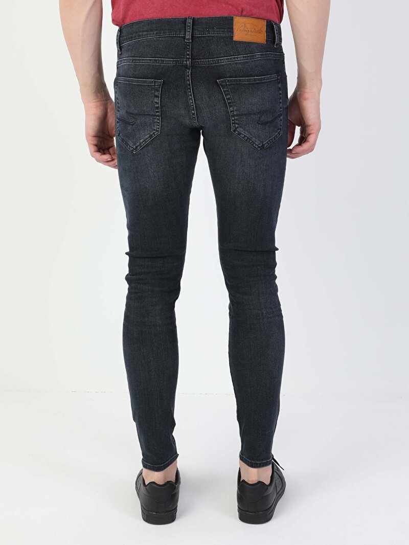 Afișați detalii pentru Pantaloni De Barbati Albastru Skinny Fit 040 Alex Cl1049561