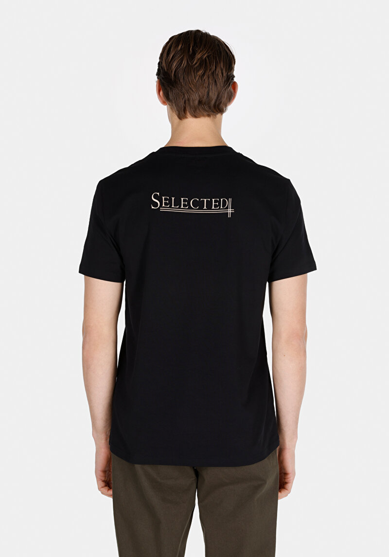 Afișați detalii pentru Tricou Cu Maneca Scurta De Barbati Negru Regular Fit  Cl1072987