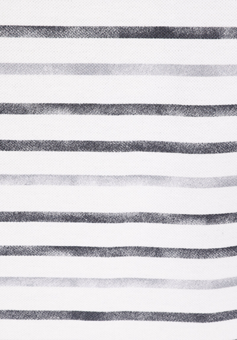 Imagine a Regular Fit Round Neck Striped Bărbați Gri Tricou Cu Mânecă Scurtă