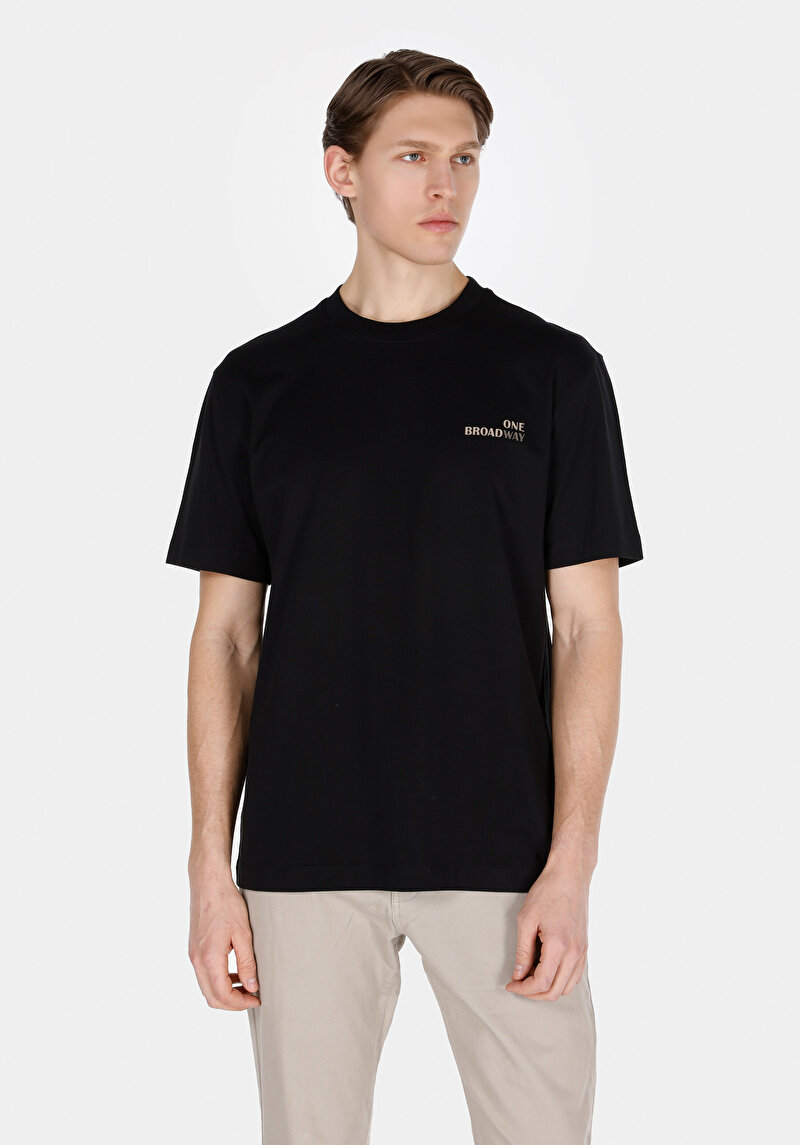 Imagine a Tricou Cu Maneca Scurta De Barbati Negru Comfort Fit  Cl1074153