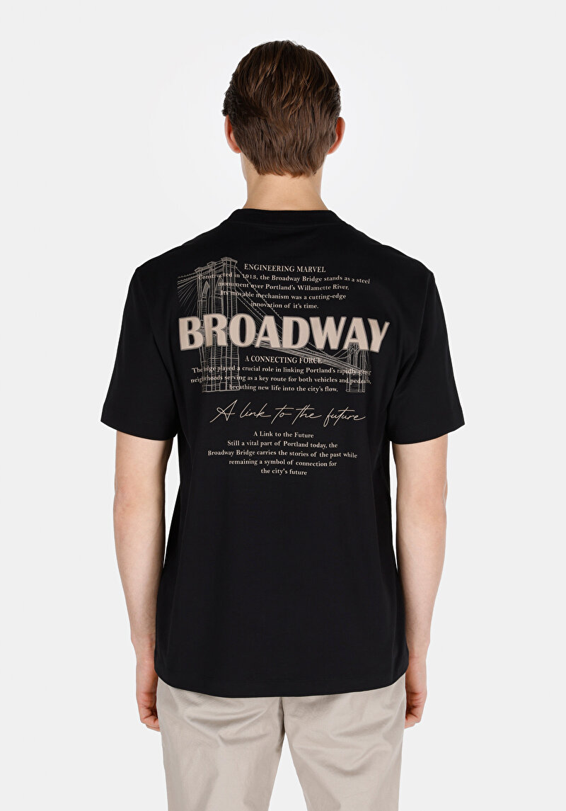 Imagine a Tricou Cu Maneca Scurta De Barbati Negru Comfort Fit Cl1074153