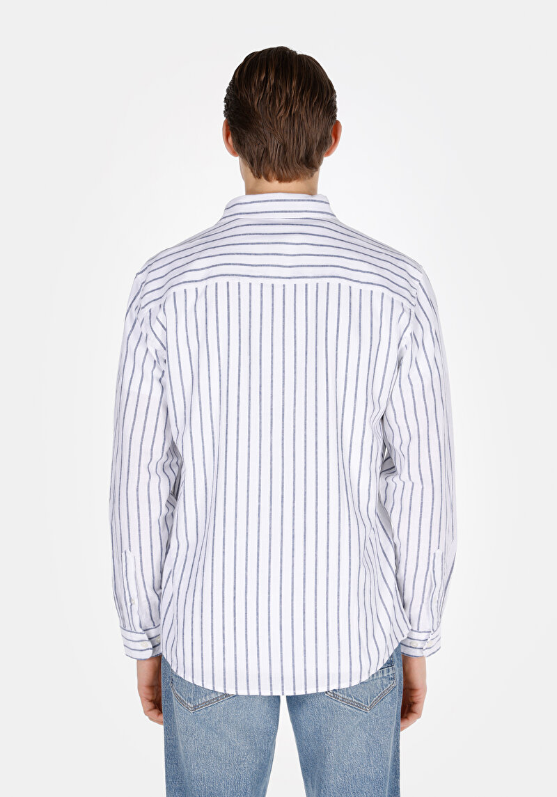 Afișați detalii pentru Camasa Cu Maneca Lunga De Barbati Albastru Marin Regular Fit  Cl1074502