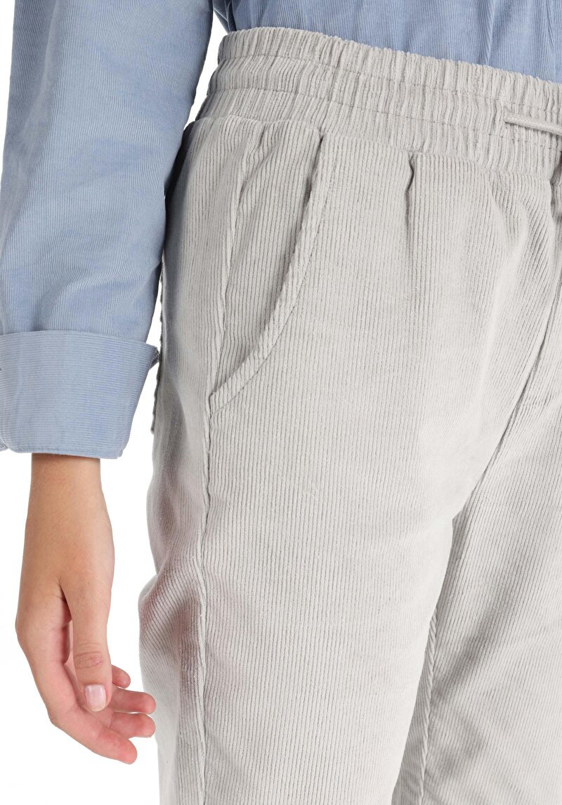 Afișați detalii pentru Regular Fit Talie Înaltă Picior Drept Pantaloni Gri Pentru Femei