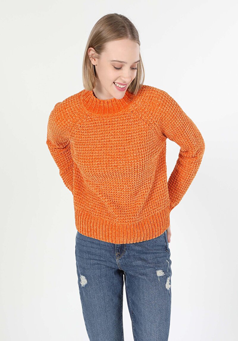 Imagine a Pulover De Dama Portocaliu Regular Fit  Cl1036479