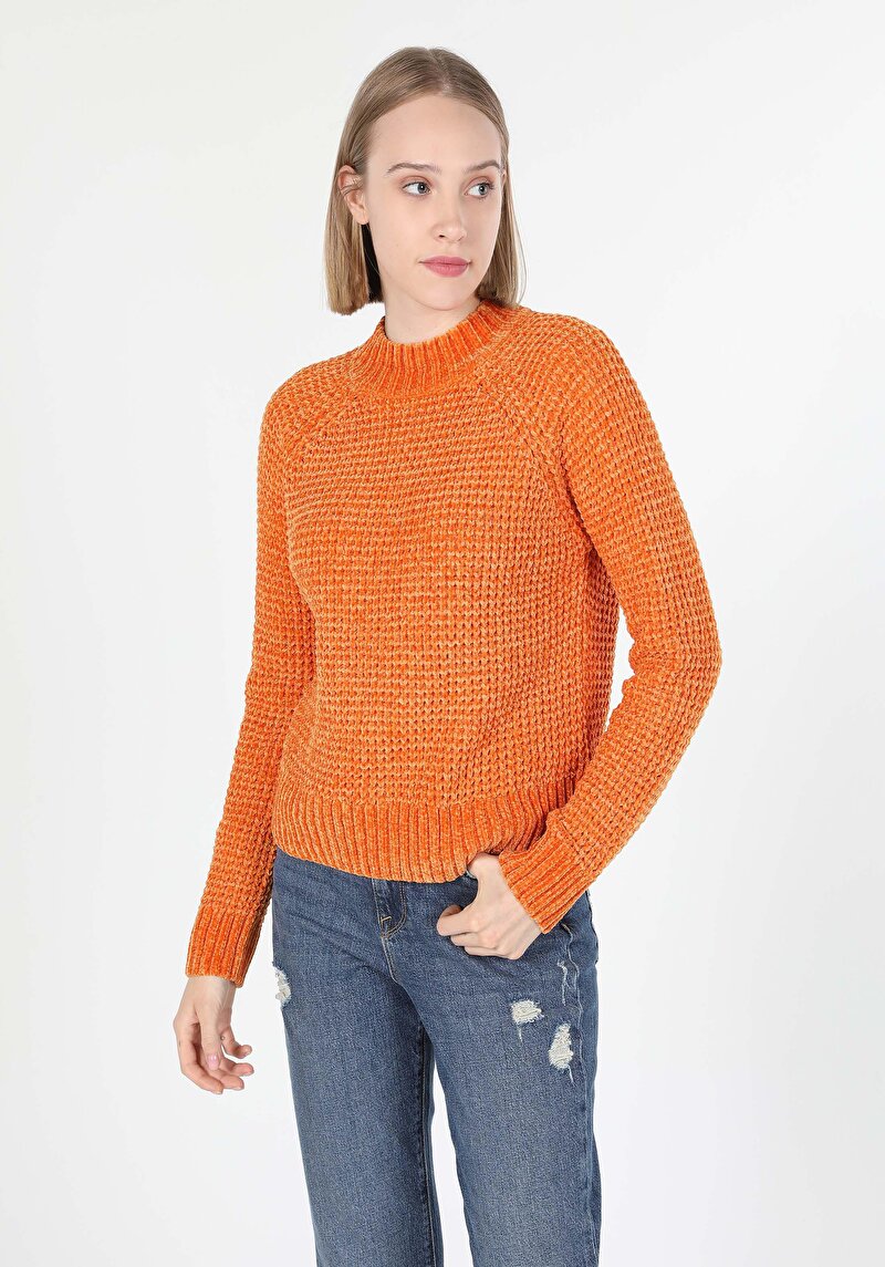 Imagine a Pulover De Dama Portocaliu Regular Fit Cl1036479