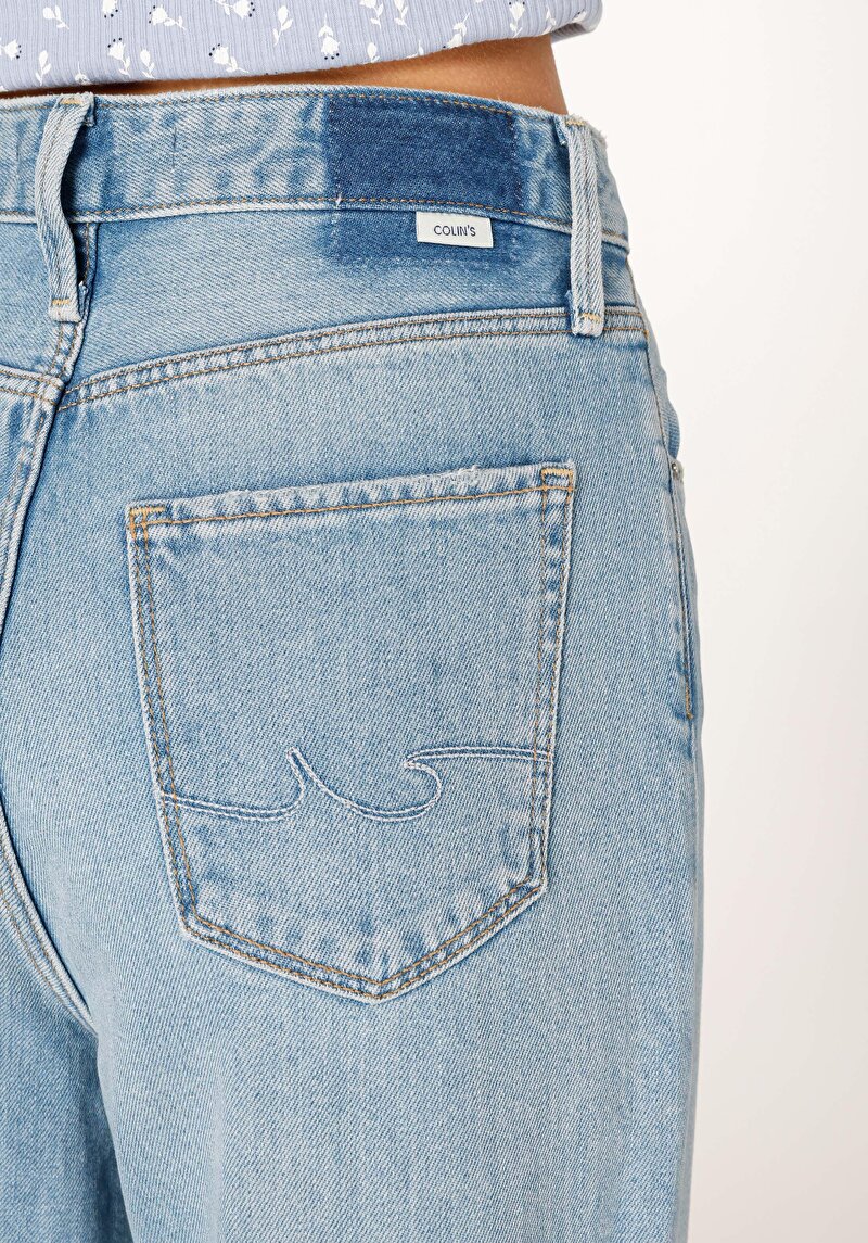 Afișați detalii pentru Regular Fit Talie Înaltă Picior Larg Blugi Din Denim Pentru Femei