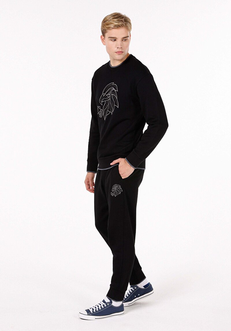 Afișați detalii pentru Pantaloni De Trening De Barbati Negru Comfort Fit  Cl1072053