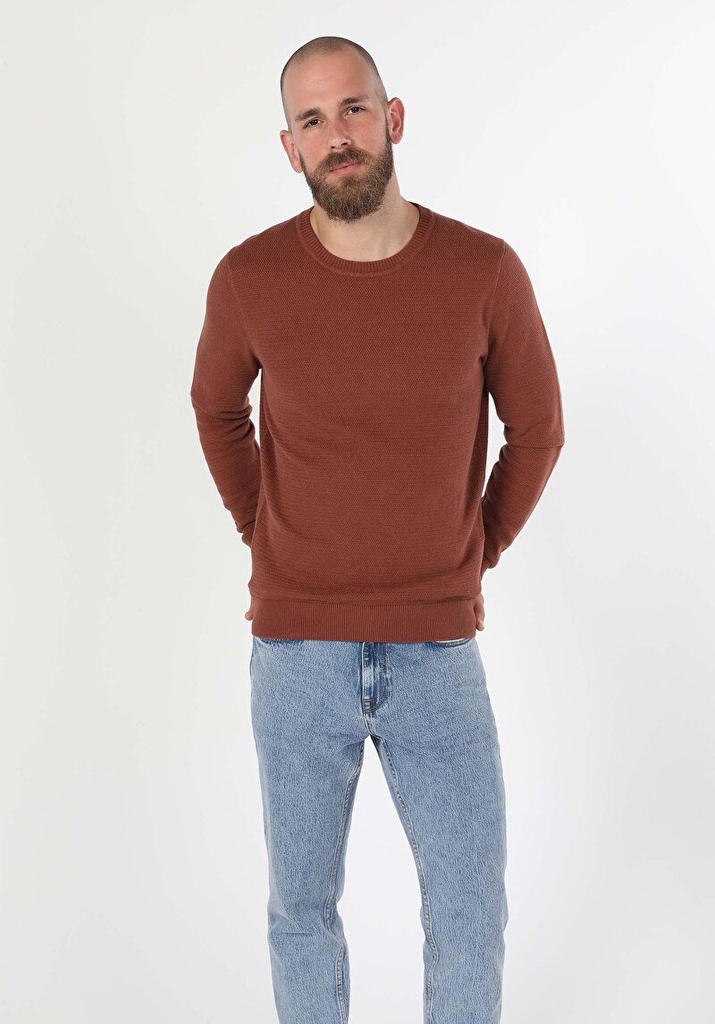 Imagine a Pulover De Barbati Portocaliu Regular Fit  Cl1046786