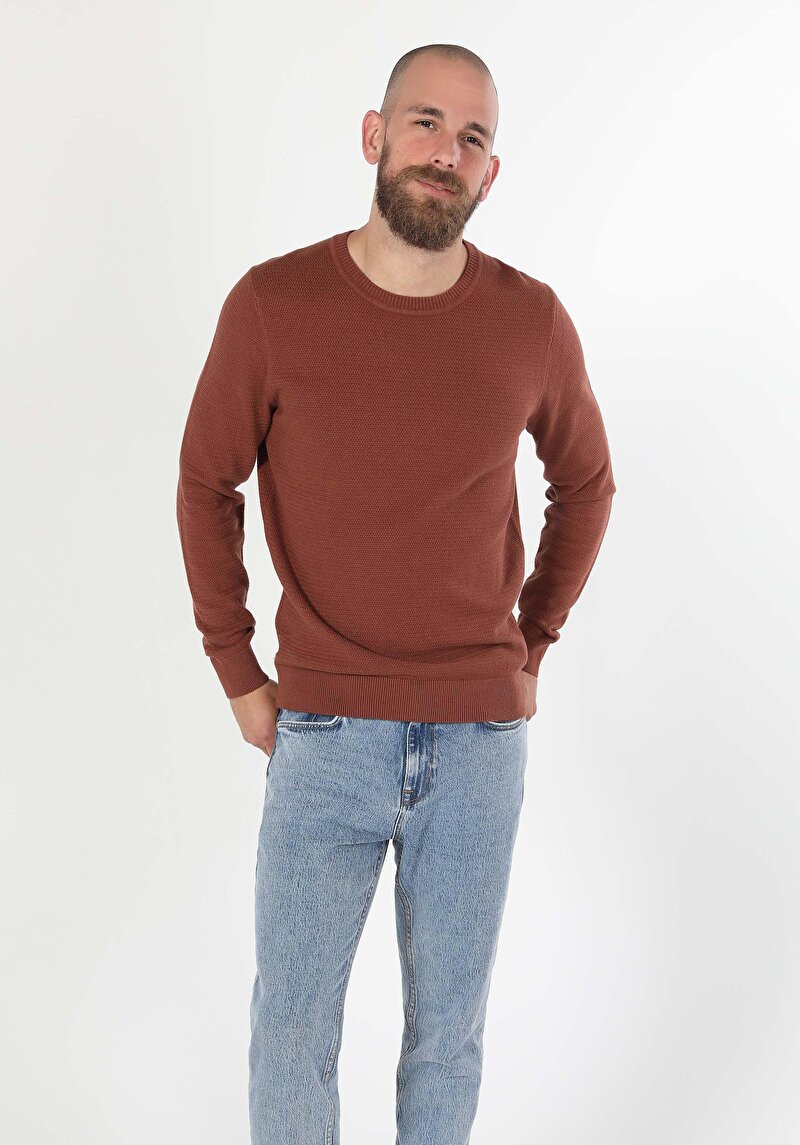 Imagine a Pulover De Barbati Portocaliu Regular Fit Cl1046786