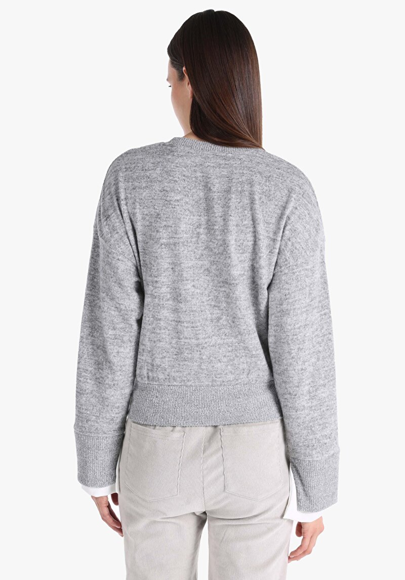 Afișați detalii pentru Tricou Cu Maneca Lunga De Dama Gri   Cl1065903