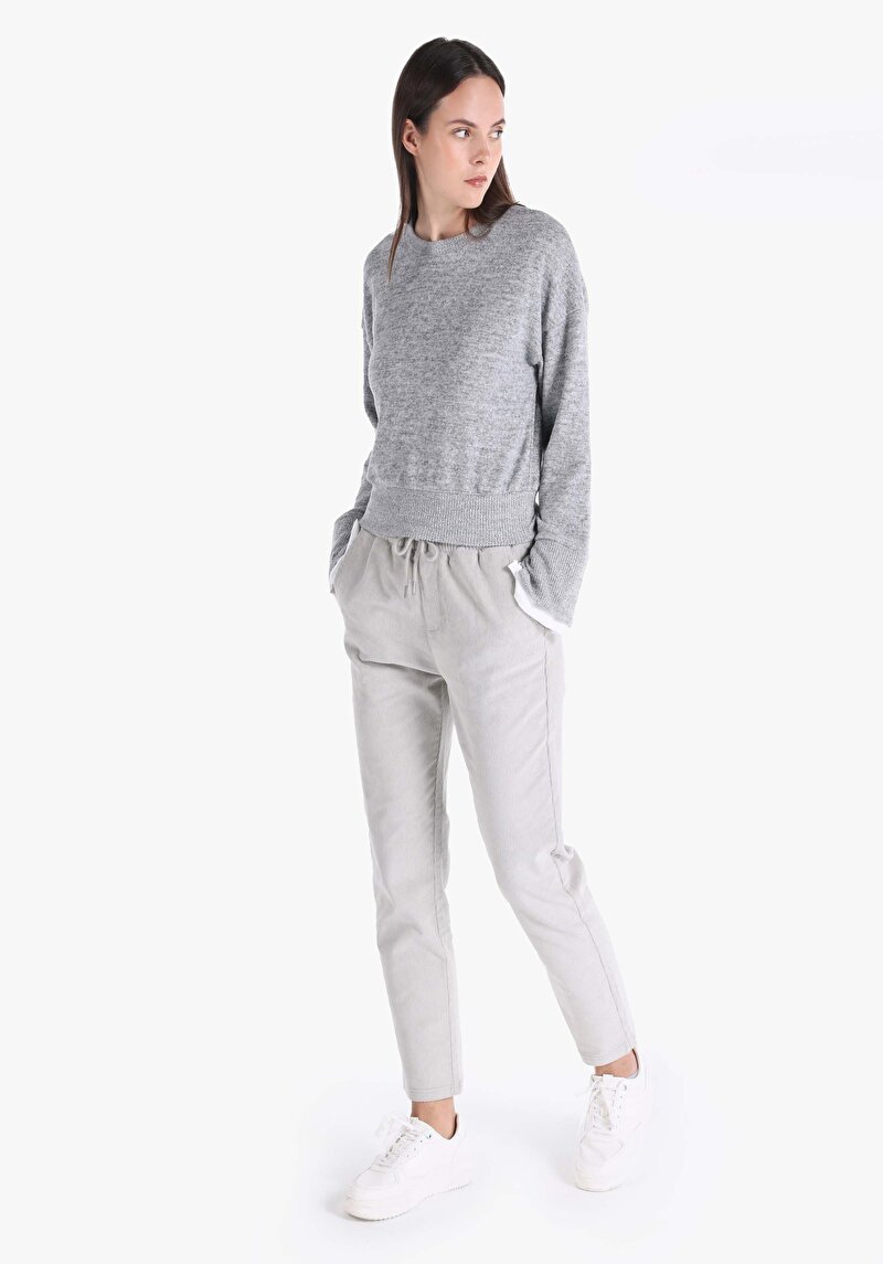 Imagine a Tricou Cu Maneca Lunga De Dama Gri Cl1065903