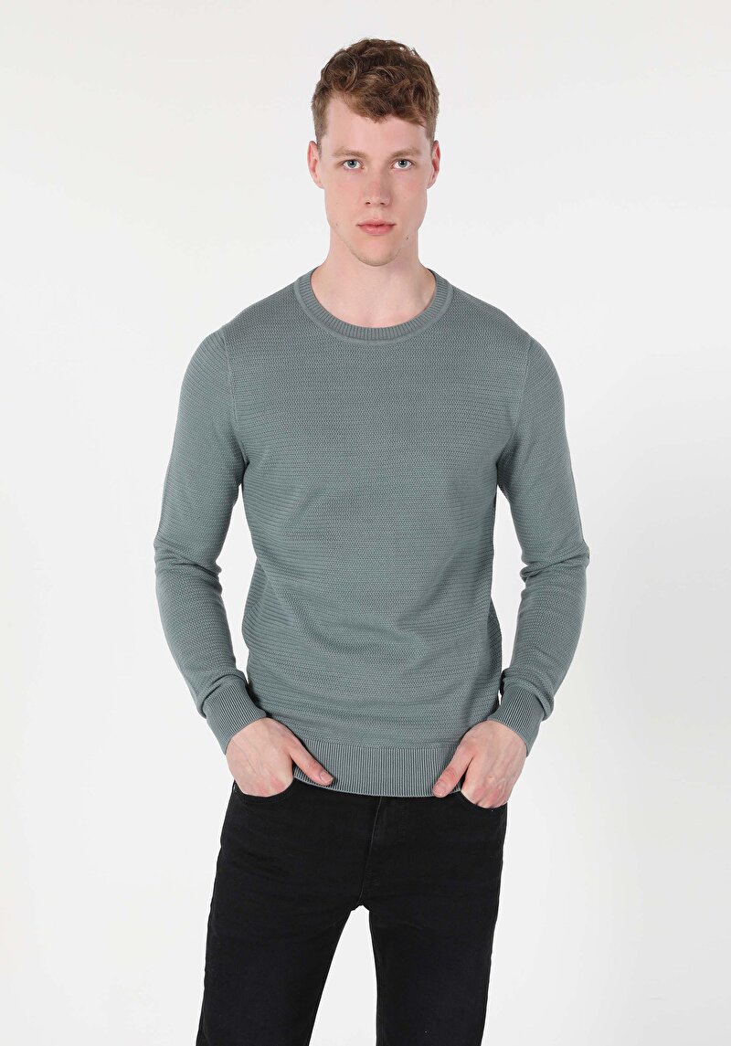 Imagine a Pulover De Barbati Verde Regular Fit  Cl1046786