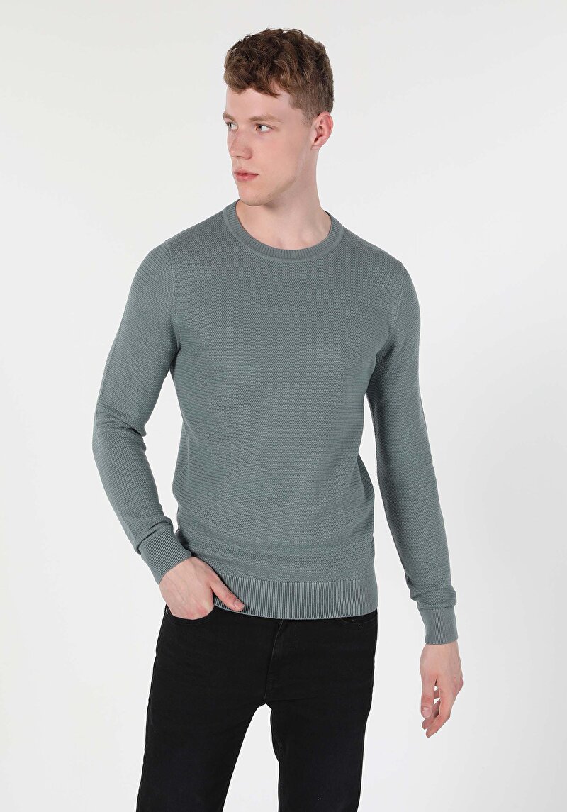 Afișați detalii pentru Pulover De Barbati Verde Regular Fit  Cl1046786