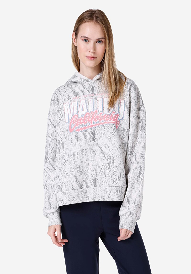 Imagine a Regular Fit Hanorac Gri Pentru Femei