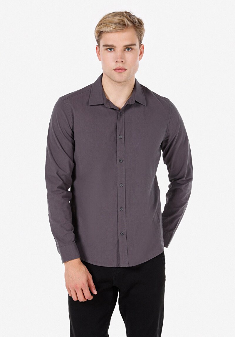 Imagine a Camasa Cu Maneca Lunga De Barbati  Slim Fit  Cl1072097