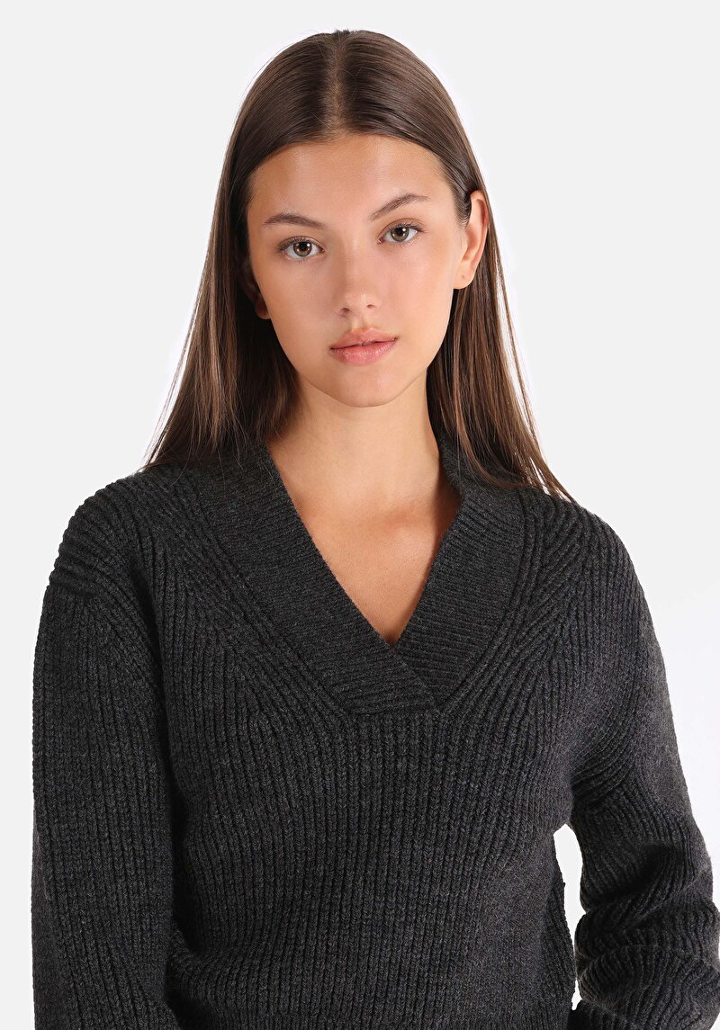 Afișați detalii pentru Pulover De Dama Antracit   Cl1065971