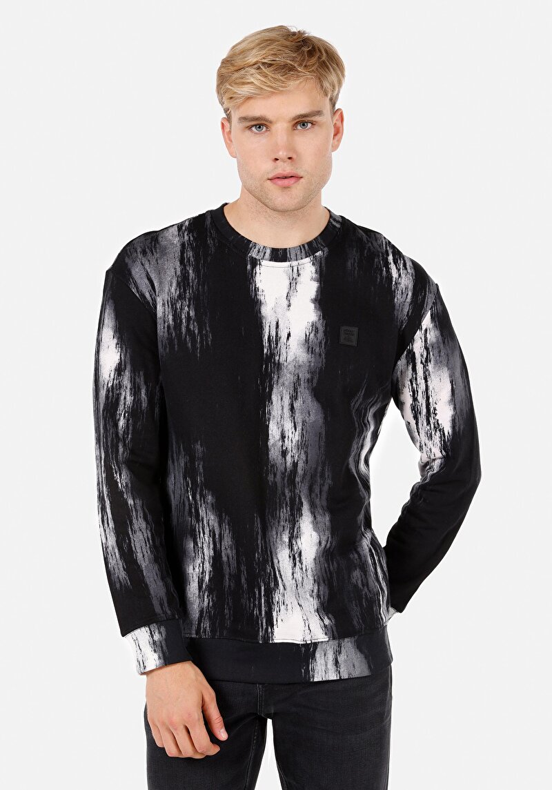 Imagine a Hanorac Negru Pentru Bărbați Comfort Fit