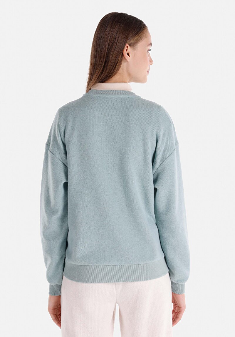 Afișați detalii pentru Tricou Cu Maneca Lunga De Dama Verde   Cl1066041