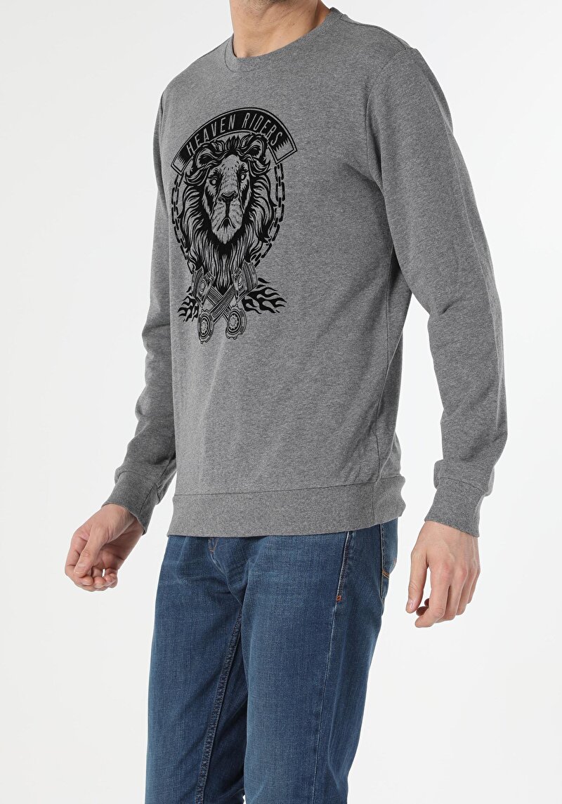 Imagine a Hanorac / Bluza De Barbati Antracit Regular Fit  Cl1051124