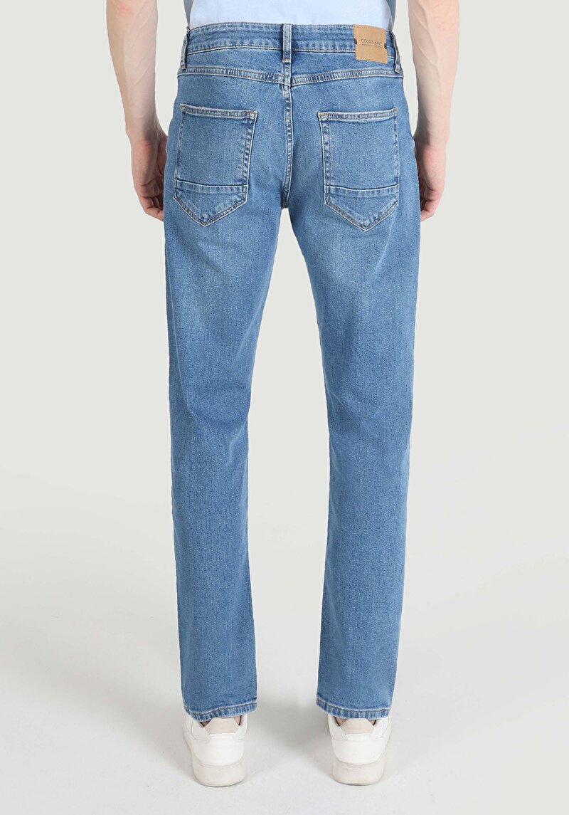 Afișați detalii pentru Pantaloni De Barbati Albastru Regular Fit 045 David Cl1066104