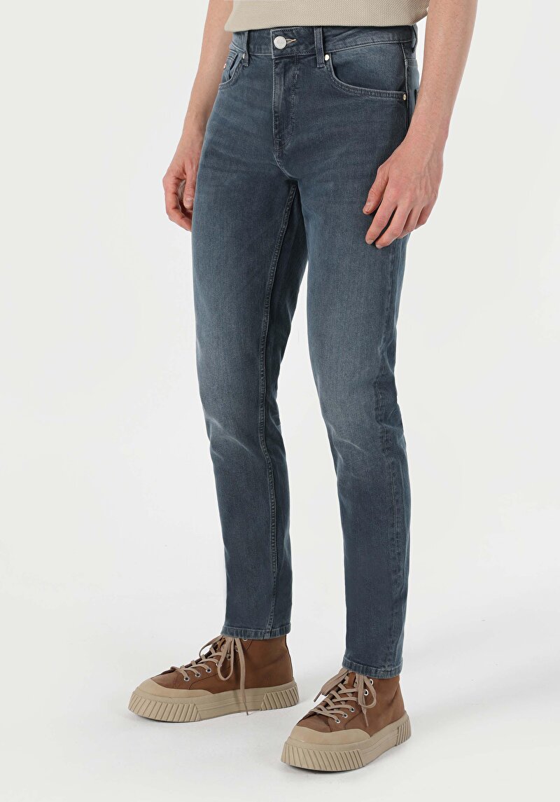 Afișați detalii pentru Pantaloni De Barbati Albastru Inchis Regular Fit 067 Jack Cl1064410