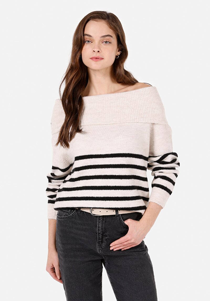 Imagine a Pulover De Dama Ecru Regular Fit  Cl1072140