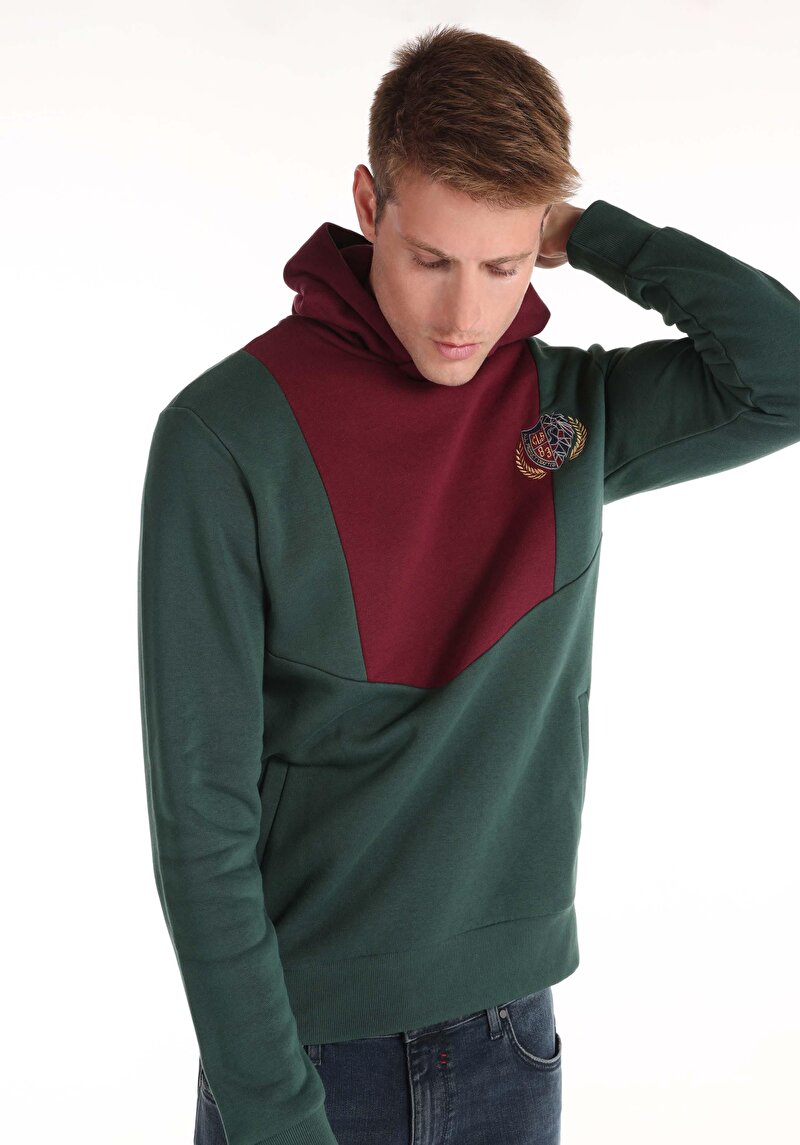 Imagine a Hanorac / Bluza De Barbati Verde Regular Fit  Cl1066253