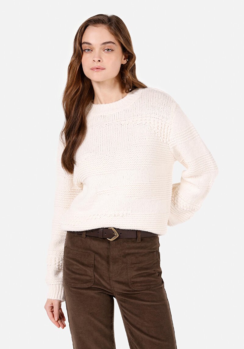 Imagine a Pulover De Dama Ecru Regular Fit  Cl1072141