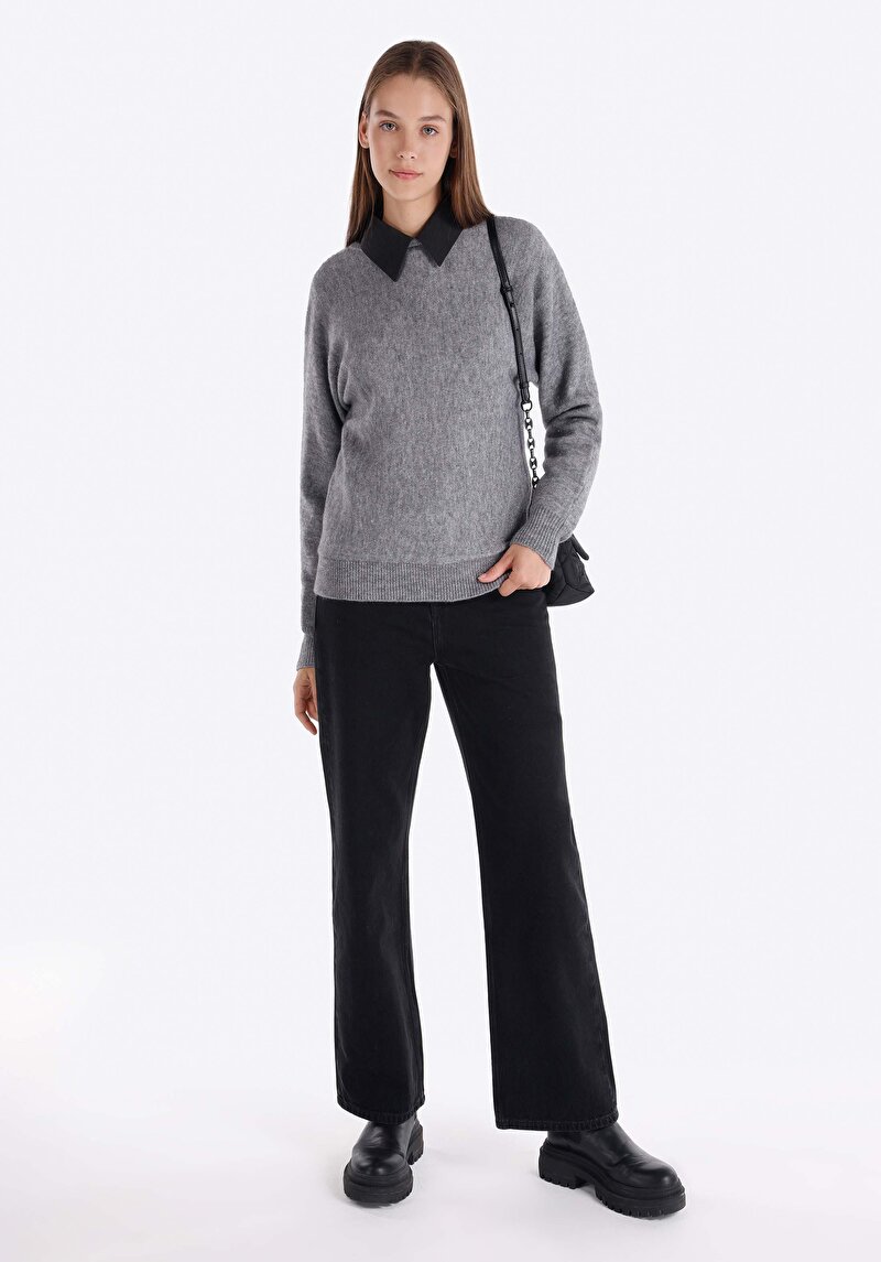 Imagine a Pulover De Dama Gri Regular Fit Cl1066256