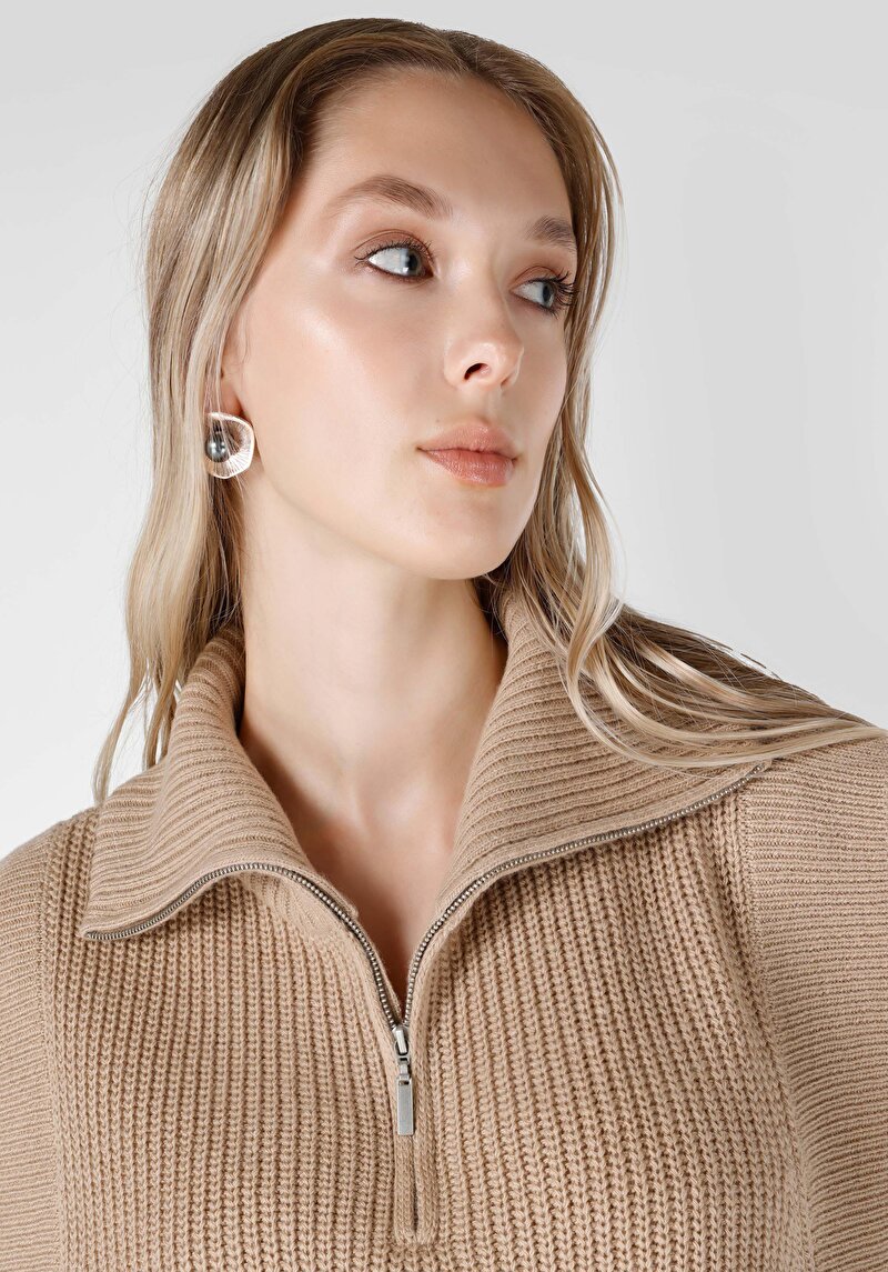 Afișați detalii pentru Pulover De Dama Bej Regular Fit  Cl1066257