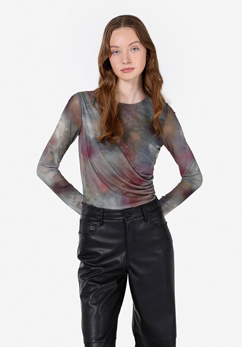 Imagine a Bluza Cu Maneca Lunga De Dama Multicolor Slim Fit  Cl1072151