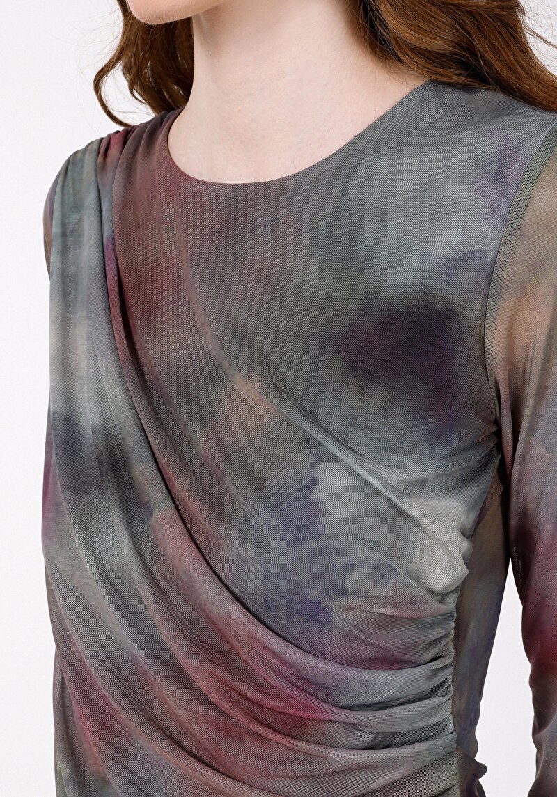 Imagine a Bluza Cu Maneca Lunga De Dama Multicolor Slim Fit Cl1072151