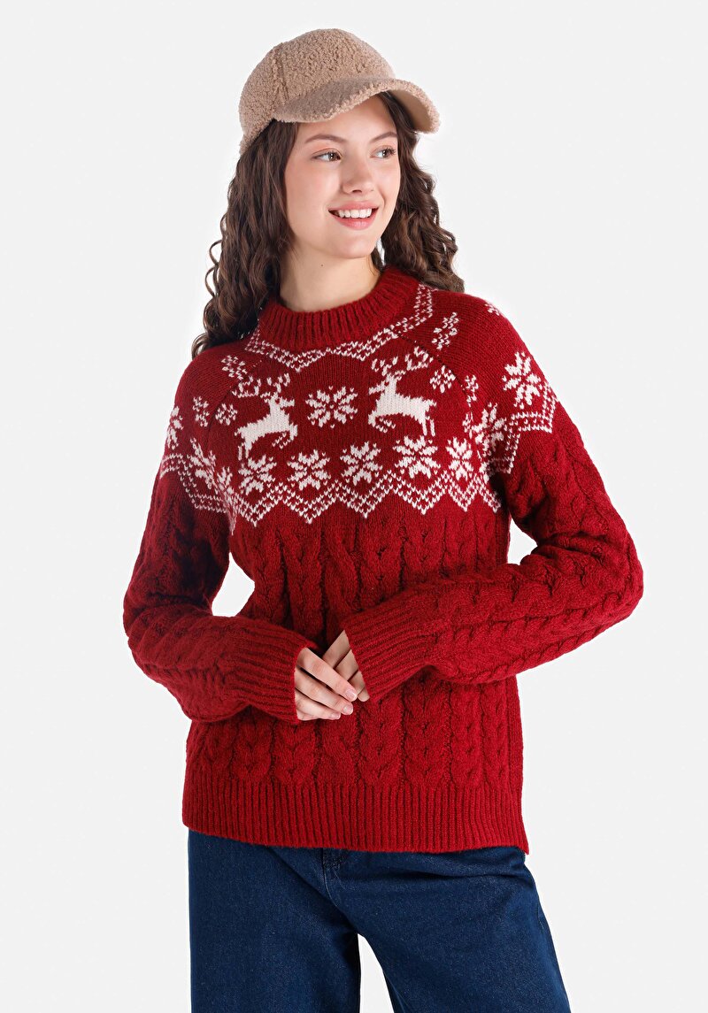 Imagine a Pulover De Dama Bordo Regular Fit  Cl1066276