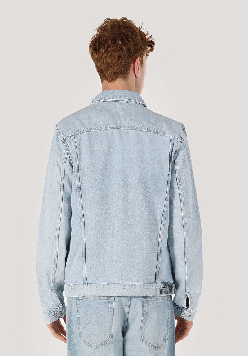 Afișați detalii pentru Jacheta De Barbati Albastru Deschis Regular Fit  Cl1064430