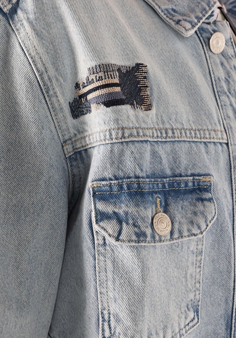 Afișați detalii pentru Jacheta De Barbati Albastru Deschis Regular Fit  Cl1064430