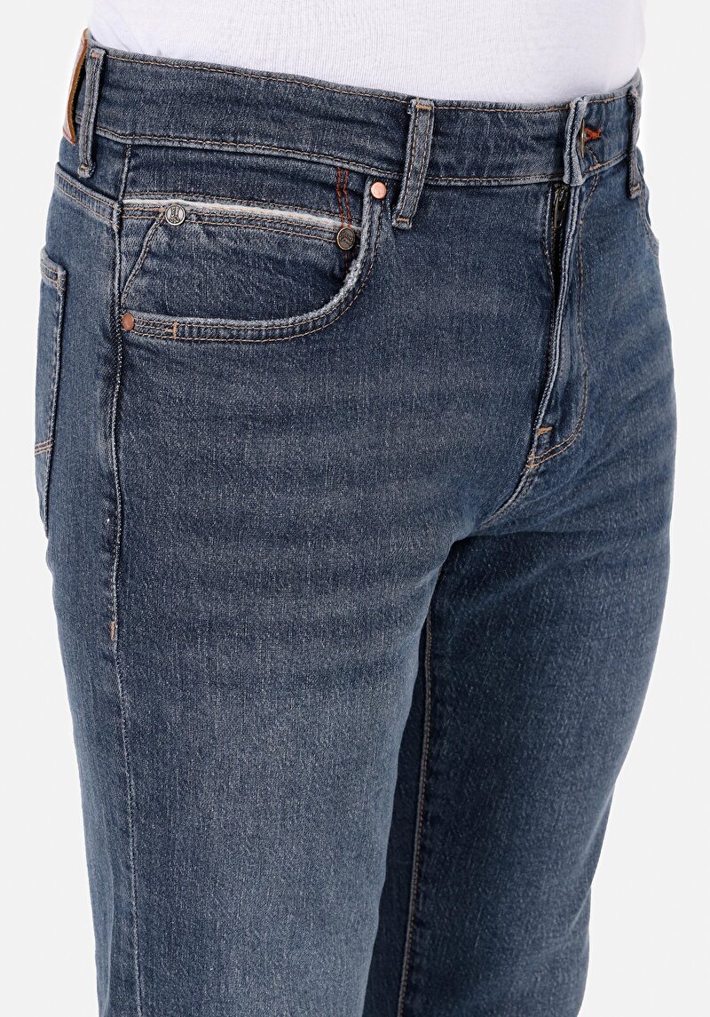 Afișați detalii pentru Pantaloni De Barbati Albastru Slim Fit 041 Danny Cl1072196