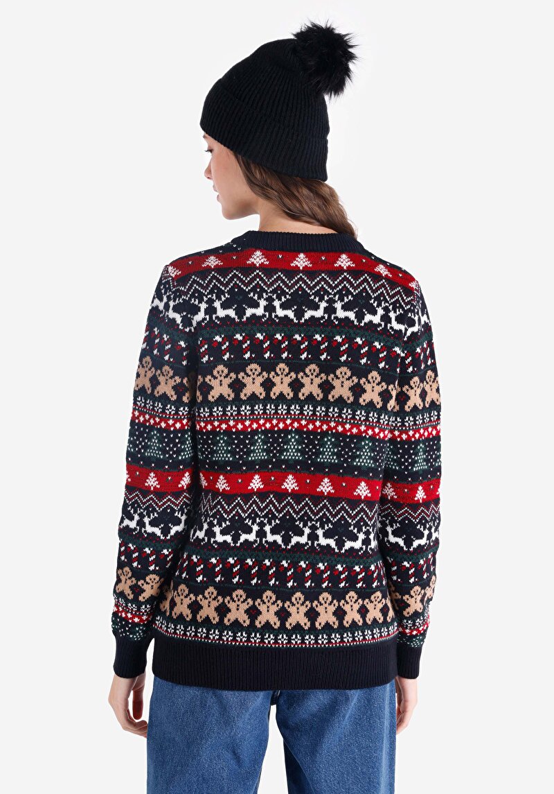 Imagine a Pulover De Dama Albastru Marin Regular Fit Cl1066279