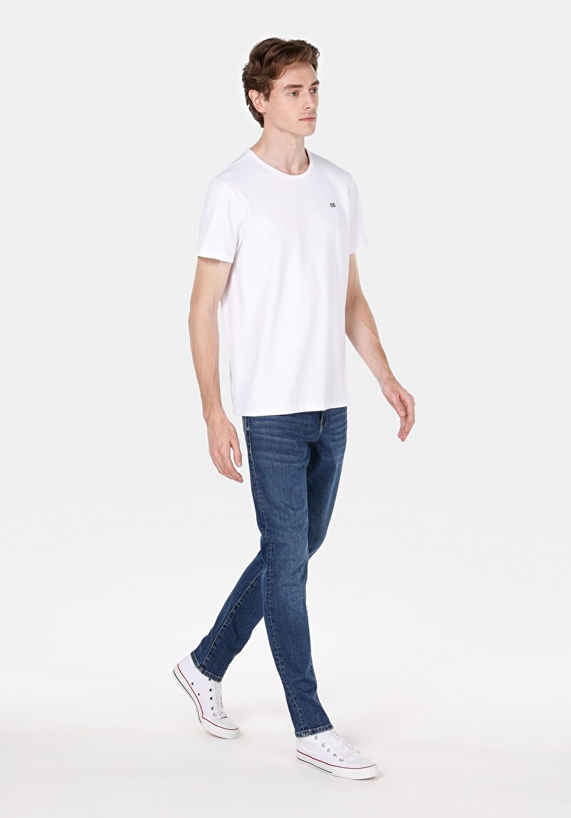 Afișați detalii pentru Pantaloni De Barbati Albastru Marin Slim Fit 041 Danny Cl1072197