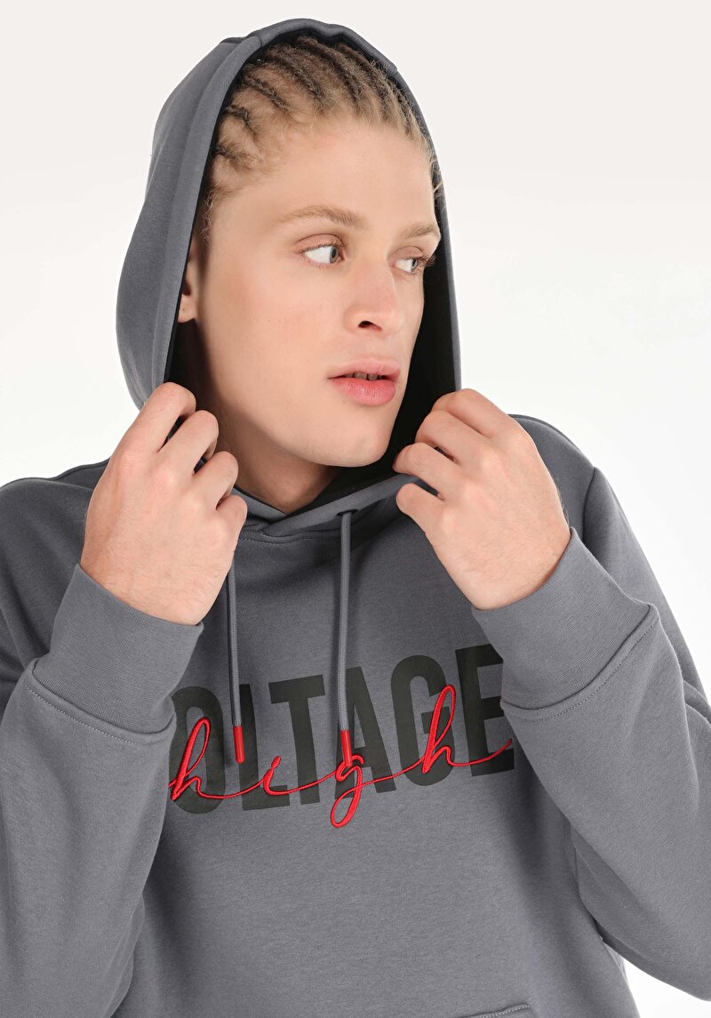 Afișați detalii pentru Hanorac Gri Pentru Bărbați Regular Fit