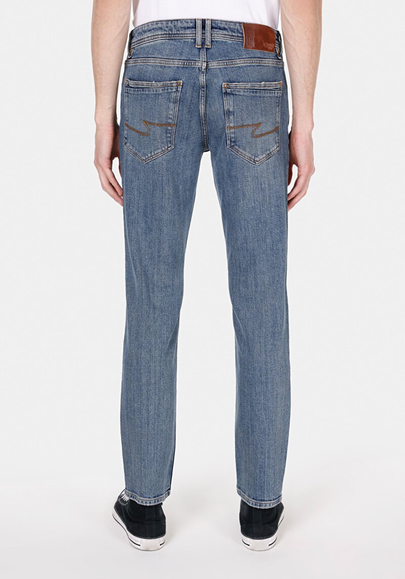 Imagine a Pantaloni De Barbati Albastru Straight Fit 044 Karl Cl1072207