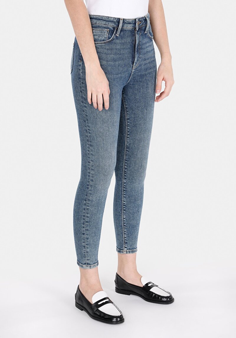 Imagine a Pantaloni De Dama Albastru Skinny Fit 760 Diana Cl1072249