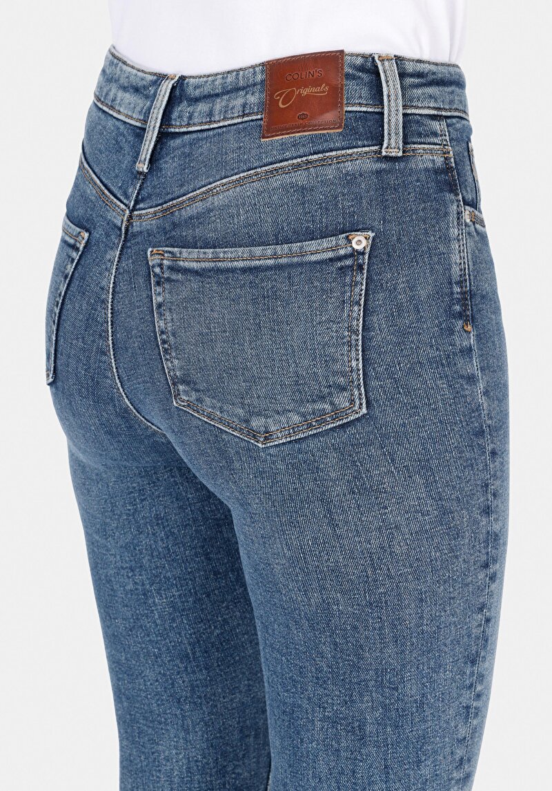 Afișați detalii pentru Pantaloni De Dama Albastru Skinny Fit 760 Diana Cl1072249