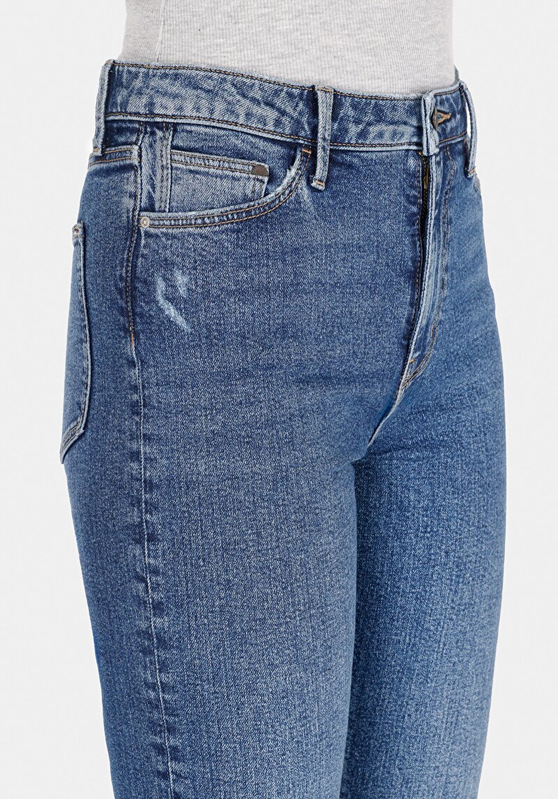 Afișați detalii pentru Pantaloni De Dama Albastru Regular Fit 792 Mila Cl1072258