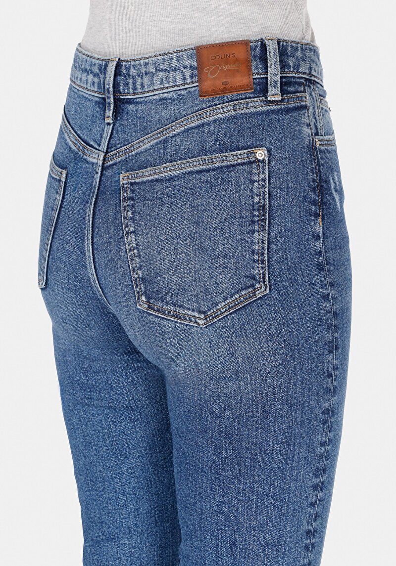 Afișați detalii pentru Pantaloni De Dama Albastru Regular Fit 792 Mila Cl1072258