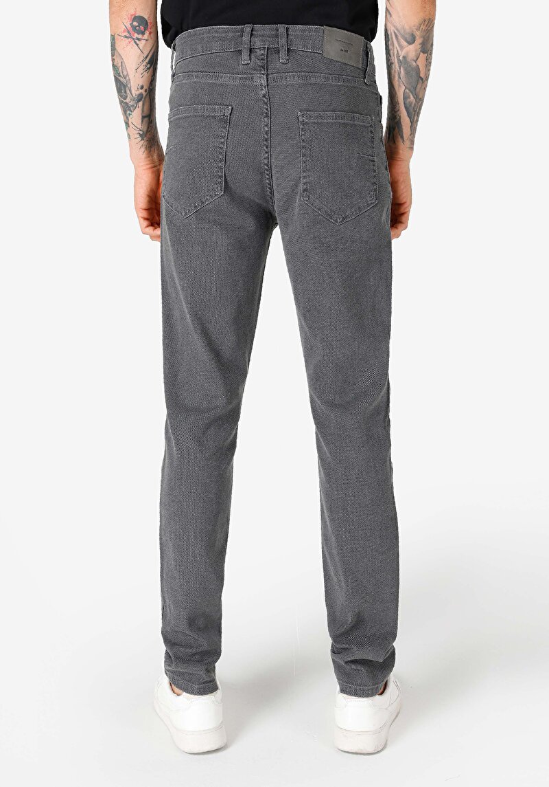 Afișați detalii pentru Pantaloni Gri Pentru Bărbați Cu Talie Medie Cu Talie Dreaptă