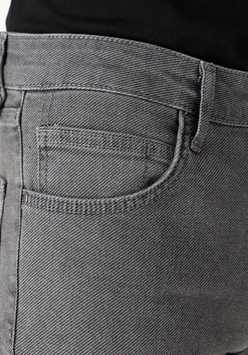 Afișați detalii pentru Pantaloni Gri Pentru Bărbați Cu Talie Medie Cu Talie Dreaptă